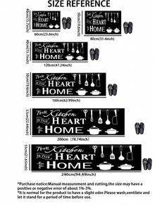 1pc American Style Kitchen Utensil Silhouette Kitchen Mat, 3.5mm Cuttable Absorbent Stain-Resistant, Entrance Doormat Indoor Bathroom Mat Hallway Carpet Small Rug, Suitable For Kitchen Bathroom Laundry Room Toilet - Multicolor - View 3