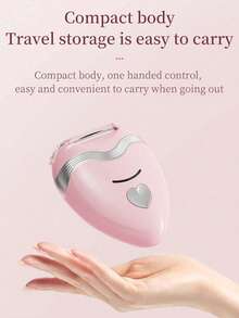 Women's Heart-Shaped Portable Electric Shaver, Wireless Wet & Dry Painless Epilator, Wide Head Body Razor, Mini Bikini Trimmer, Gentle Full Body Grooming Device For Underarms, Legs, Arms, Bikini Line And Intimate Areas - Multicolor - View 8