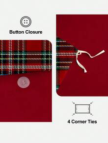 2/3pcs Red Plaid Print Duvet Cover Set (1 Duvet Cover + 1/2 Pillowcases, Duvet Insert Not Included), Fashion Decorative Bedding, Bedroom Dorm Essential - Multicolor - View 5