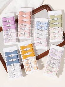 6pcs Girls Fresh Floral Butterfly Hair Accessories Set, Little Girl Loose Hair Fixing, Outing Photo Shoot, Bangs Decoration Side Clips - Mixed color - View 6