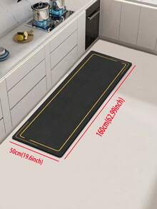 SANJIANGDI 1pc Black Gold Luxury Frame Line Pattern Kitchen Mat, 3.5 Mm Soft Rubber That Is Easy To Clean. Suitable For Corridors, Bathrooms, Living Rooms, Outdoor Door Mats, And Toilets. Useable Throughout The Year And For Various Holidays. - Multicolor - View 17