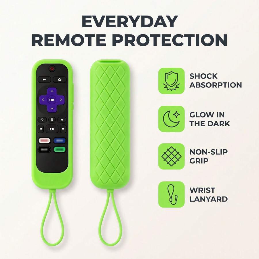 Remote Control Silicone Protective Case, Protects Remote Control From Damage Caused By Drops, Glow-In-The-Dark Remote Control Silicone Cover - RK-bB - View 1