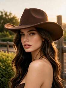 Unisex Vintage Denim Western Hat, Outdoor Sun Protection Beach Hat - A - View 4