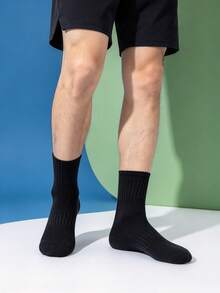 1/5/10/20 Pasang Kaos Kaki Pria Setengah Betis, Kaos Kaki Kasual Kompresi Serbaguna untuk Semua Musim, Olahraga Anti Selip Peredam Guncangan - MultiWarna - View 5