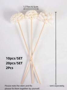 10/2/20PCS Artificial Flowers Handmade Dried Flowers With Wooden Fragrance Diffuser Sticks, Enhanced Scent Volatility, Home Decor Ornament, Halloween Holiday Decoration Faux Flowers - Multicolor - View 2