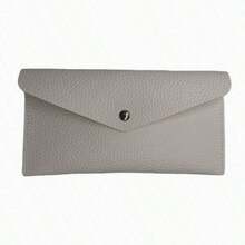 1pc Envelope Wallet, Reusable Money Saving Envelope Wallet, Simple Solid Color Long Wallet, Fashion Casual Wallet, Multi-Functional Card Holder, Card Sleeve Envelope Card Holder, Unisex (Button, Lining Color Random) - Multicolor - View 17