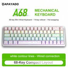 APAYADO 68-Key Wired Mechanical Keyboard Hot-Swappable RGB Gaming - View 9