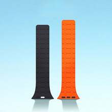 1pc Magnetic Silicone Replacement Watch Band, Compatible With Apple Watch Series 4 5 6 SE 7 8 9 10 11 42 44 45 46 49mm - 42/44/45/46/49mm - View 3