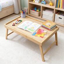 Foldable Low Side Table, Multi‑Purpose Low‑Height Tray Table With Raised Rim,50*30cm & 40*30cm,Ideal For Placing Laptop, Books, Snacks, Decorations, Suitable For Floor, Sofa, Balcony, Living Room Home Use - Multicolor - View 8