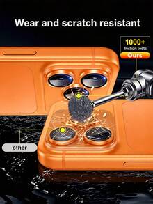 3入裝（橘色）相機鏡頭保護貼，適用 17 Pro Max/17 Pro 2026，升級防護：防碎裂、9H 鋼化玻璃、HD 高清晰度、1:1 隱形貼合 - 橘色 - 查看 5