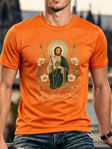 Men T-Shirts - Coral Pink - View 5