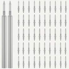 100pcs Invisible Nails, Double-Headed Nails, Special For Baseboards, Traceless Nails, Wood Veneer Hidden Nails, Horn Nails, Expansion Screws, Horn Nails - Double-textured - View 1