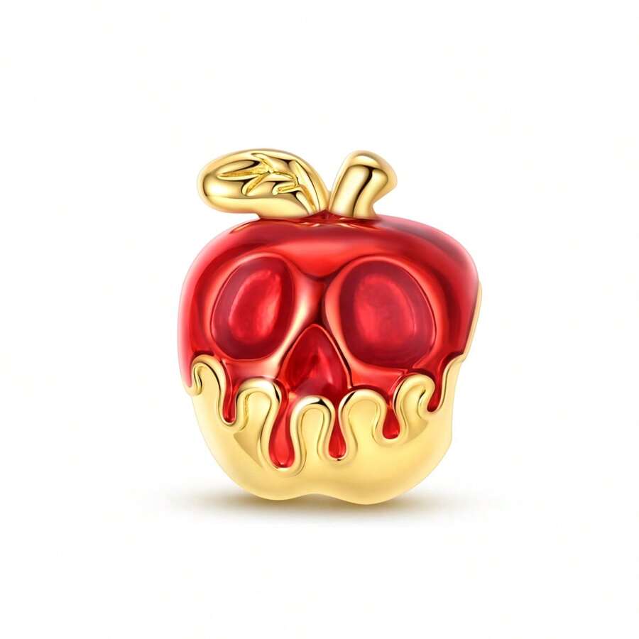 MULA 1pc Gold Skull Poison Apple Bead For Bracelet Necklace DIY Jewelry Making - Gold - View 1