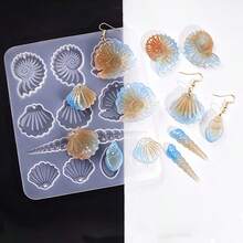 Ocean Resin Casting Molds, Marine Life Silicone Molds, Shell, Seahorse, Musical Note, And Conch Shapes, DIY Epoxy Resin Molds, Suitable For Jewelry Making, Handmade Gifts, Party Crafts, And Home Decor - Multicolor - View 2