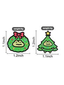 Novelty Christmas Themed Frog Enamel Pin Set, Cute Frog In Wreath Brooch, Frog Christmas Tree Badge, Holiday Decor For Backpack Hat And Clothing - Multicolor - View 10