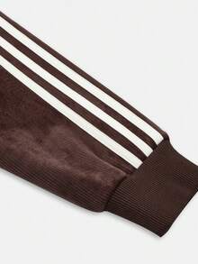 Adidas Women's MS WARM JKT Knit Collarless Jacket LD2939 - Mocha Brown - View 5