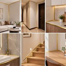 1 Roll 0.78/1.18/1.57 Inch Self-Adhesive PVC Decorative Strip, Peel And Stick Self-Adhesive Decorative Trim, Flexible PVC Multi-Purpose Molding Strip, For Gap Coverage, Indoor/Outdoor Wall Corner Protection, Splash-Proof Tile Edge Trim - A - View 11