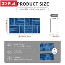 6/12/24 2D Flat Wall Tile Stickers, 11.81 * 5.91 Inch Modern Antique ...