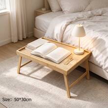 Foldable Low Side Table, Multi‑Purpose Low‑Height Tray Table With Raised Rim,50*30cm & 40*30cm,Ideal For Placing Laptop, Books, Snacks, Decorations, Suitable For Floor, Sofa, Balcony, Living Room Home Use - Multicolor - View 4