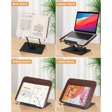 Book Stand With Adjustable Height And Angle, 360-Degree Rotating Base, Foldable And Portable, Lightweight Design Suitable For Offices, Kitchens, School Textbooks, Cookbooks, Magazines, Tablets, Etc. - Multicolor - View 2