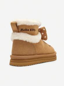 Balabala Girls' 2026 Winter Short Fleece-Lined Non-Slip Snow Boots For Casual Daily Wear - Light Khaki - View 5
