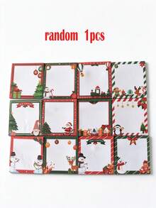 1 buah/4 buah Sticky Note Natal, Halaman Bergaris dengan Desain Bunga, Cocok untuk Pelajar dan Penggunaan Kantor, Pilihan Ideal untuk Kembali ke Sekolah dan Lingkungan Kantor. - Satu-Ukuran - View 8