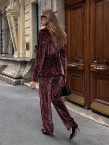 Women Two-Piece Outfits - Red - View 2