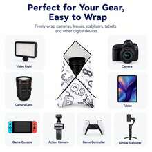 PULUZ 45 X 45cm Camera Wrap Cloth Foldable Microfiber Camera Lens Protective Wrap (White) - View 3