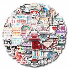 60 PCS Phlebotomy Stickers, A Set Of Vibrant And Colorful Beautiful Stickers, Suitable For All Kinds Of Holidays, Party, Laptops, Tablet, Skateboards, Journals, Scrapbooks, Water Bottles Stickers - one-size - View 1