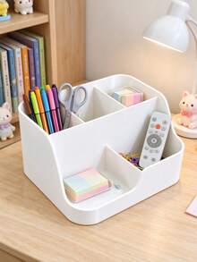 Creative 3D Printed Multi-Functional Compartment Storage Box, Divided Storage For Makeup Brushes, Lipsticks, Jewelry, Also Suitable For Remote Controls, Dual-Use For Vanity And Living Room, Minimalist Practical Desktop Organizer Gift - Multicolor - View 7