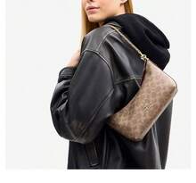 COACH Women's Shoulder Bag CAITLIN 24 Quilted Signature Fabric Bag CEK80 Versatile Handheld Shoulder Crossbody Bag - CEK80-iMXHE - View 8