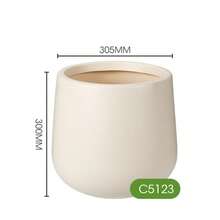 Large Floor Planter, Ceramic-Feel Matte Indoor Plant Pot, Decorative Plant Container, Lightweight And Durable, Home And Office Decor, Black And Beige - Multiple Styles - View 14