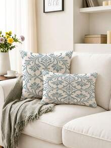 4pcs,Bohemian Style Pillow Covers,Home Decor,Gift,Polyester Material,Hidden Zipper,No Filling,Suitable For Home Decor,Living Room Decor,Pillow Covers,Cushion Covers,Sofa Decorative Cushions,Mat Covers,Soft Cushions. - Baby Blue - View 6