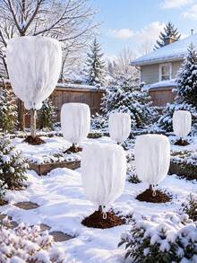 Plant Freeze Protection Covers, Drawstring Winter Frost Protection Bags, Easy-Install Warm Cold Weather Plant Protector Covers For Large Outdoor Trees, Shrubs, And Garden Plants - Multicolor - View 6