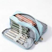 1pc Minimalist Large Capacity Pencil Case, Portable Handheld Stationery Storage Bag, Suitable For Students, Teenagers And Adults, Ideal School And Office Storage Gift - Multicolor - View 10