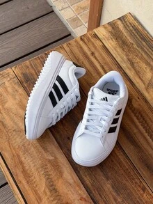 Adidas 女款休閒鞋 GRAND COURT PLATFORM 跑步健身訓練戶外運動鞋 日常穿著休閒鞋 IE1092 - 白色 - 查看 2