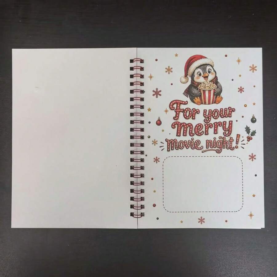 Christmas Gift Card Book, Black Spiral-Bound Christmas Gift Card Book, Wallet Book For Holiday Cash And Gift Cards, Holiday Santa Claus And Christmas Tree Design Christmas Greeting Keepsake - Multiple Styles - View 1