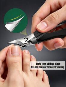 Heavy Duty Ingrown Toenail Cutters 2Pcs, Sharp Curved Blade Nail Clippers For Thick Hard Toenails - Multicolor - View 4