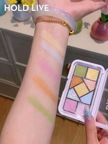 HOLD LIVE Pink Frame 9-Color Eyeshadow Palette H08 High Brightness Oxygen-Feel Colorful - H08 Dopamine Colors - View 6