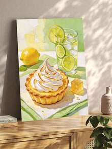 Adult & Beginner Digital Oil Painting Kit, Lemon Desserts, Easy Acrylic Painting Supplies (Includes Brushes & Paints), Suitable For Home Decor, Ideal Gift For Holiday. - Sets - View 3