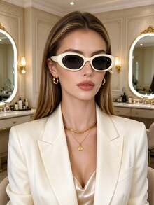 Cat Eye Sunglasses For Women, High-End UV Protection Small Frame For Small Face - Multicolor - View 2