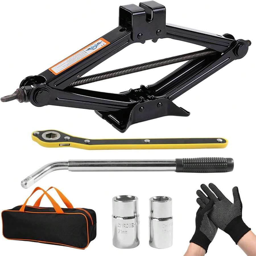 Gato HidráUlico Para Auto 2 Toneladas Con Llave Y Trinquete - 3T - Ver 1