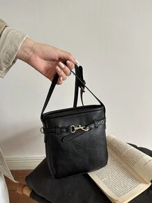 2026 Autumn New Versatile Large Capacity Shoulder Bag, Fashion Minimalist Design, Niche Crossbody Bag, Women's Shoulder Bag - Black - View 5