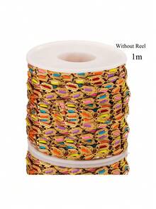 1-Meter Stainless Steel Colorful Square Link Necklace And Bracelet DIY Jewelry Making-Perfect For Women's Everyday Wear - Chain - View 11