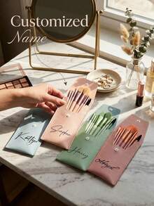 Bridesmaid Makeup Brush Set, Customized Name Combination Package, Ideal As Wedding Favor, Bridal Shower Gift Or Mother's Day Surprise - Multicolor - View 2