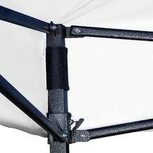 360° Carpa Toldo 3x3 Reforzado Plegable Impermeable Facil Armado Y Transporte| Para JardíN Casa Exterior Uso Rudo Acero Lona - Blanco - Ver 3