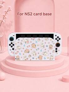 Xingji, 1pc Cute Hand-Drawn Style Soft White Rabbit & Brown Bear Pattern Game Console Protective Case, Suitable For Switch2 (2025)/Switch OLED/Switch Console, Made Of Soft TPU Material Soft Shell/Soft Shell, Universal Storage Bag, No Need To Disassemble, Anti-Drop Anti-Dust, Ideal Gift Compatible With Switch Gamers - View 18