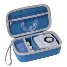 Kids Instant Camera Case, EVA Hard Shell Protective Storage Bag For Instant Print Cameras, Shockproof Portable Organizer For Camera, Printing Paper & Accessories, Travel & School Carrying Case - View 1