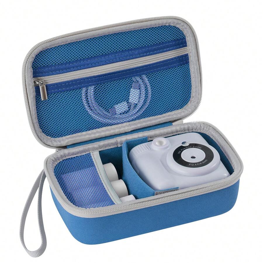 Kids Instant Camera Case, EVA Hard Shell Protective Storage Bag For Instant Print Cameras, Shockproof Portable Organizer For Camera, Printing Paper & Accessories, Travel & School Carrying Case - View 1