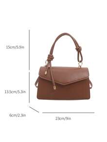 New Style Small Square Crossbody Bag, Fashionable Shoulder Versatile Personalized Minimalist Small Bag - Coffee - View 3